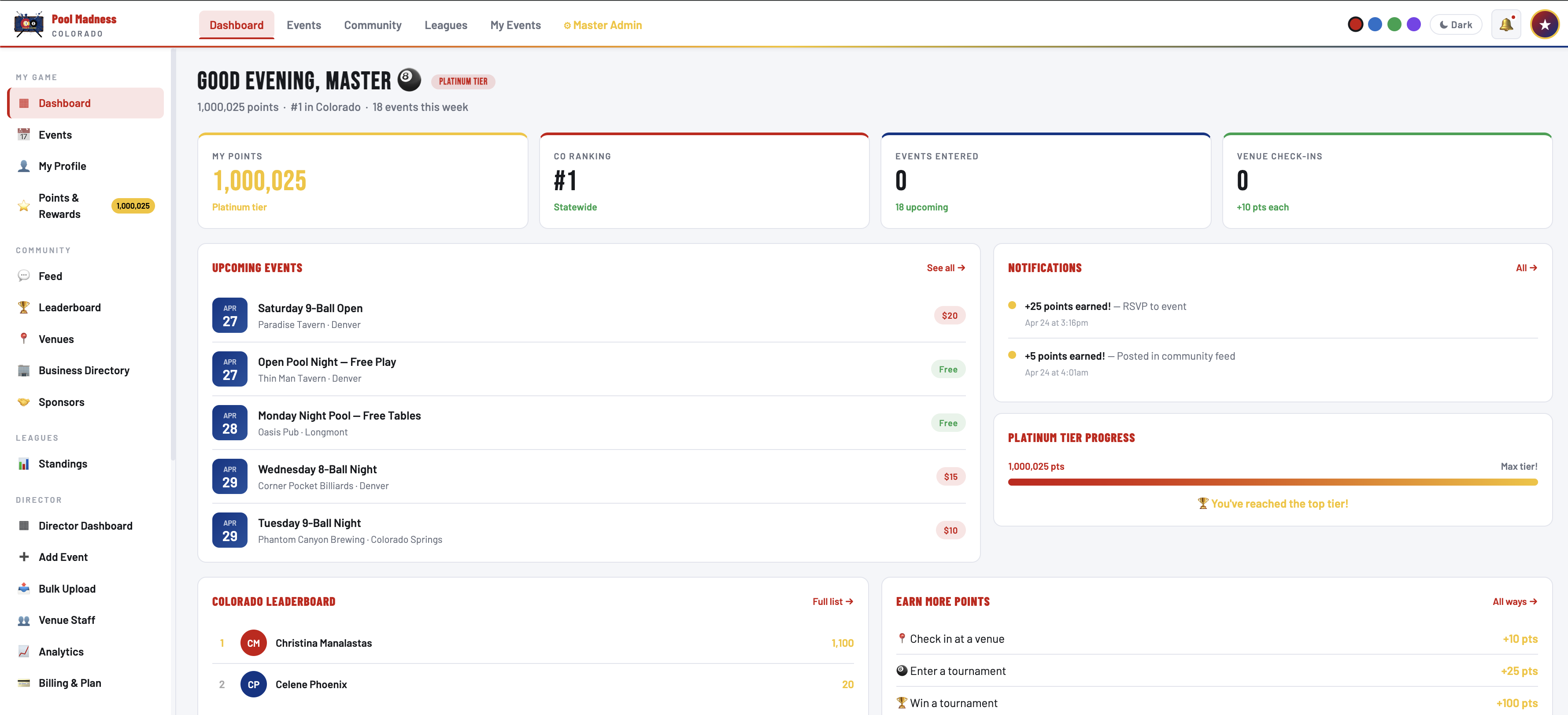 USA Pool Madness Dashboard